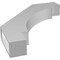 Ekena Millwork 3 1/2-in. W x 22-in. D x 26-in. H Merced Architectural Grade PVC Knee Brace BRCP035X22X26MRC - alternate 4